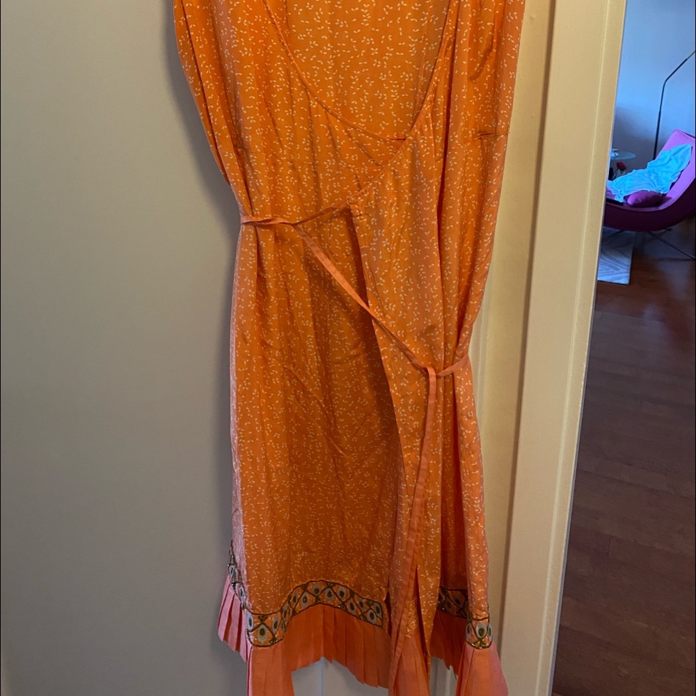 Noa Noa Silk wrap dress with embroidery size xs - Picture 5 of 10